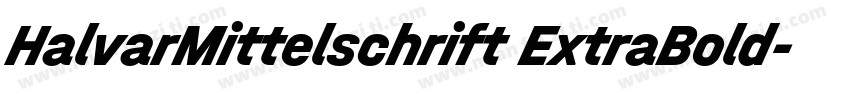 HalvarMittelschrift ExtraBold字体转换